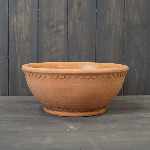 Terracotta Bowl Cement Pot - Sprouts of Bristol