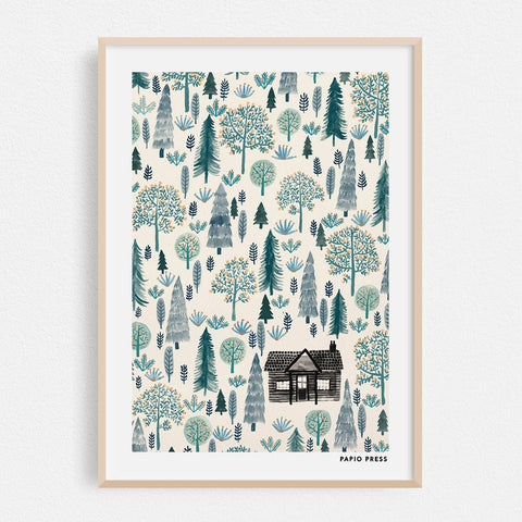 The Log Cabin Artists Print Wall Art - Sprouts of Bristol