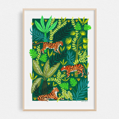 Tiger Jungle Artists Print Wall Art - Sprouts of Bristol
