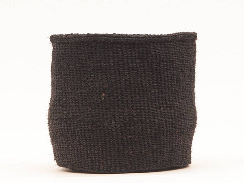 USIKU: Coal Black Woven Storage Basket - Sprouts of Bristol
