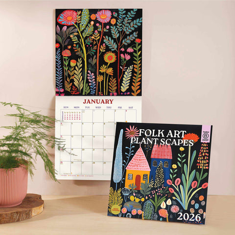 2026 Wall Calendar | Folk Art Plantscapes - Sprouts of Bristol