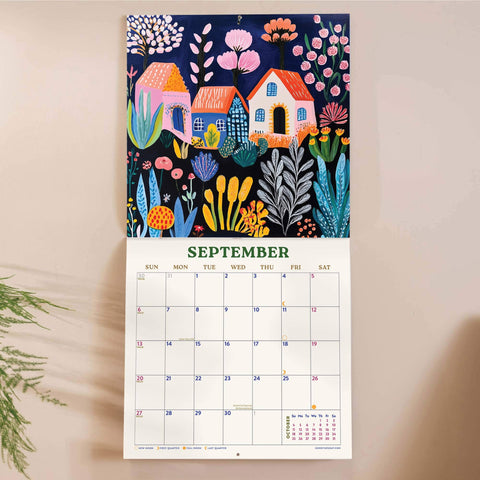 2026 Wall Calendar | Folk Art Plantscapes - Sprouts of Bristol