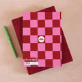 A5 Burgundy Check Notebook - Sprouts of Bristol