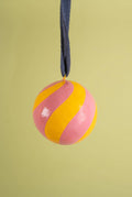 Apricot & Bubblegum Candycane Bauble - Sprouts of Bristol