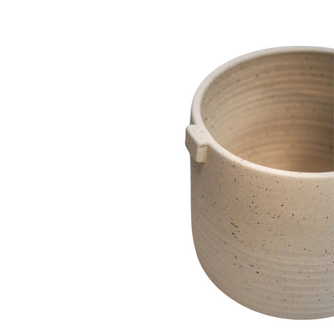 Aurora Terrazzo Handle Planter in Creamy Oat - Sprouts of Bristol