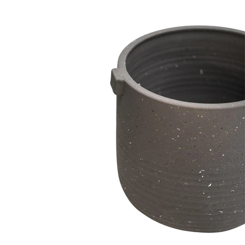 Aurora Terrazzo Handle Planter in Slate Grey - Sprouts of Bristol