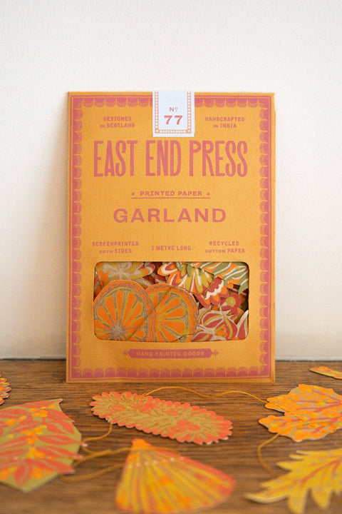 Autumn Blooms Sewn Garland - Sprouts of Bristol