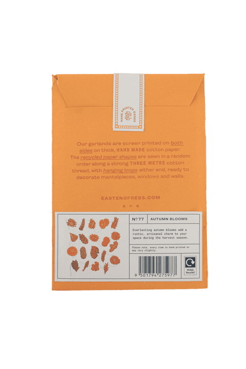 Autumn Blooms Sewn Garland - Sprouts of Bristol