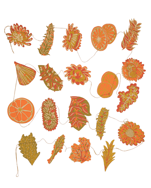 Autumn Blooms Sewn Garland - Sprouts of Bristol