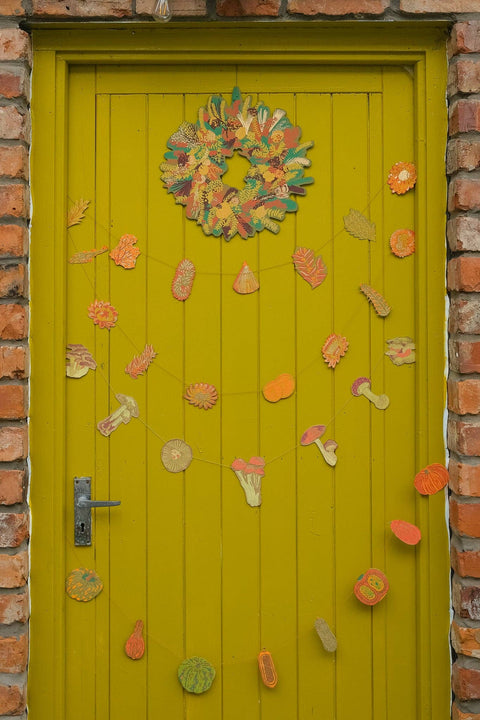 Autumn Blooms Sewn Garland - Sprouts of Bristol