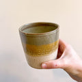 Bamboo - Green, Yellow & Cream Handmade Ceramic Plant Pot - Sprouts of Bristol