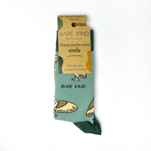 Barn Owl Bamboo Socks - Sprouts of Bristol