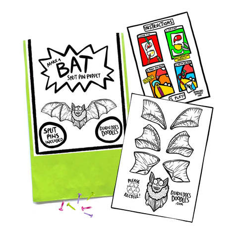 Bat Split Pin Puppet Craft Pack - Sprouts of Bristol