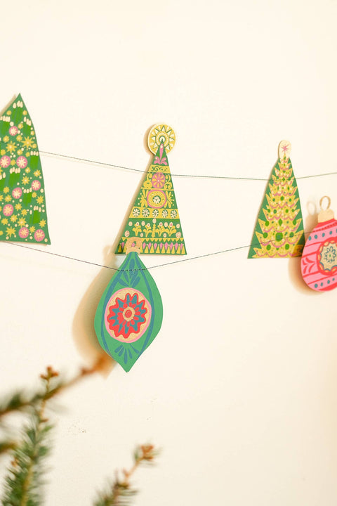 Baubles Sewn Garland - Sprouts of Bristol