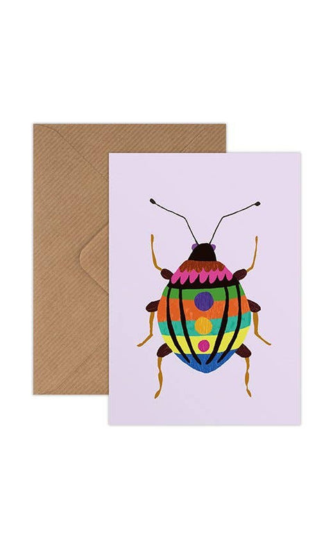 Beetle Mini Greetings Card - Sprouts of Bristol