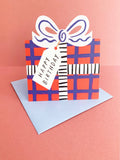 Birthday Bow Shaped Greetings Card - Sprouts of Bristol