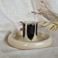 Black and White Stripe One Ceramic Candlestick Holder - Sprouts of Bristol