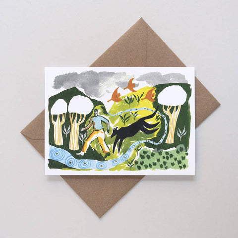 Black Dog | Everyday greetings card | Countryside, nature - Sprouts of Bristol