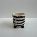 Black & White Ceramic Pot – Stripe - Sprouts of Bristol