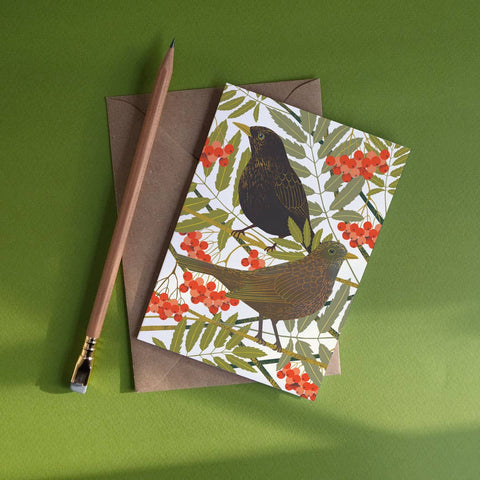 Blackbirds | Everyday greetings card | Bird lover, Nature - Sprouts of Bristol