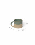 Bladon Half Glazed Mug – Rosemary Green Stoneware - Sprouts of Bristol