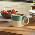 Bladon Half Glazed Mug – Rosemary Green Stoneware - Sprouts of Bristol