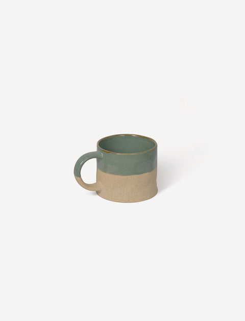 Bladon Half Glazed Mug – Rosemary Green Stoneware - Sprouts of Bristol