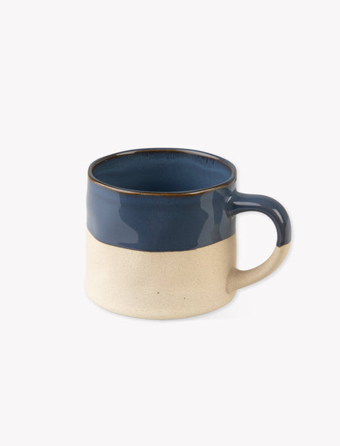 Bladon Half Glazed Mug – Steel Blue Stoneware - Sprouts of Bristol