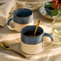 Bladon Half Glazed Mug – Steel Blue Stoneware - Sprouts of Bristol