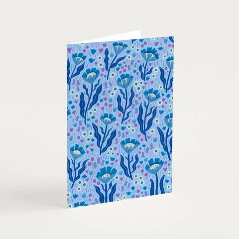 Blue Wildflowers Greetings Card - Sprouts of Bristol
