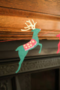 Bright Reindeer Sewn Garland - Sprouts of Bristol