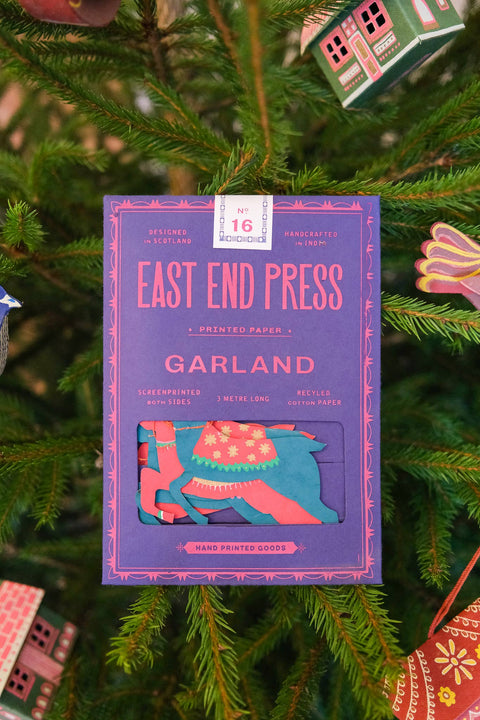 Bright Reindeer Sewn Garland - Sprouts of Bristol