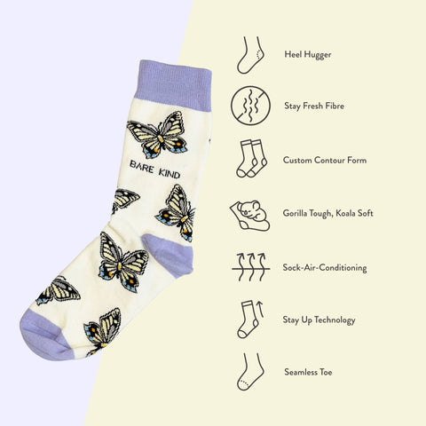Butterfly Bamboo Socks - Sprouts of Bristol