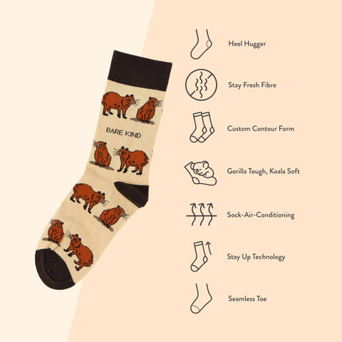 Capybara Bamboo Socks - Sprouts of Bristol