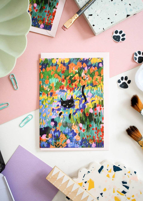 Cat in the Garden at Arles Greetings Card - Sprouts of Bristol