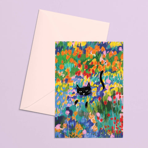 Cat in the Garden at Arles Greetings Card - Sprouts of Bristol
