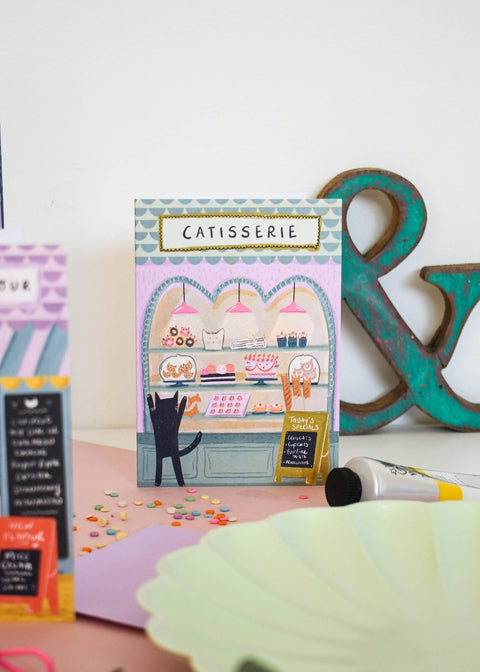 Catisserie Art Cat Greetings Card - Sprouts of Bristol