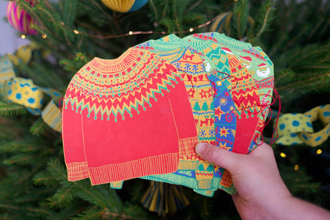Christmas Jumpers Sewn Garland - Sprouts of Bristol