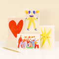 Circus Clown Birthday Card | Happy Birthday | Balloons | A6 Greetings Card - Sprouts of Bristol