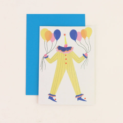 Circus Clown Birthday Card | Happy Birthday | Balloons | A6 Greetings Card - Sprouts of Bristol