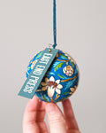 Cobalt Blue Flowers Bauble - Sprouts of Bristol