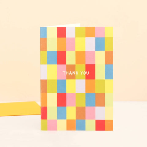 Colourful Squares Thank You Card | Thank You Greeting Cards - Sprouts of Bristol