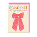 CONGRATS ON TYING THE KNOT PINK ENVELOPE Greetings Card - Sprouts of Bristol