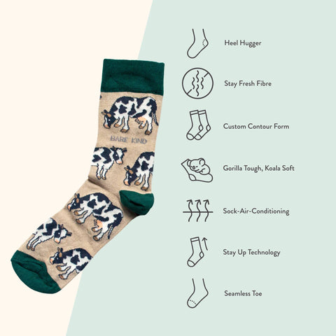 Cow Bamboo Socks - Sprouts of Bristol