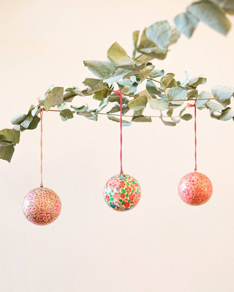 Crimson Flowers Bauble - Sprouts of Bristol