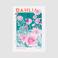 Dahlia Flower Risograph Print - Sprouts of Bristol