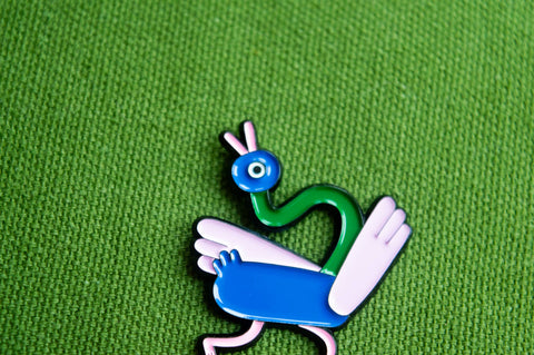 Dancing Duck Enamel Pin - Sprouts of Bristol