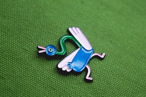 Dancing Duck Enamel Pin - Sprouts of Bristol