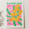 Dandelion Flower Risograph Print - Sprouts of Bristol