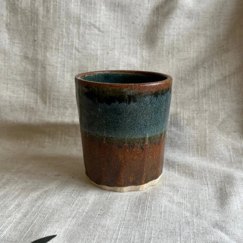 Earth - Blue & Brown Handmade Ceramic Plant Pot - Sprouts of Bristol